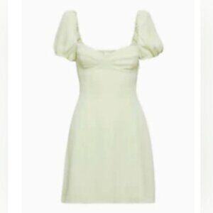 Aritzia Wilfred New Novella Shortsleeve Dress NWT Rainwash Green Size 4